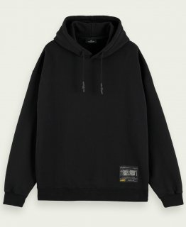 Oversized cotton felpa hoodie Black