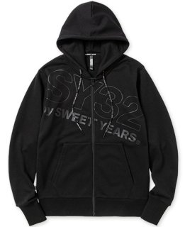 SLASH BIG LOGO ZIP HOODIE BlackBlack