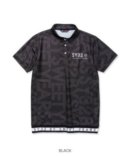 <img class='new_mark_img1' src='https://img.shop-pro.jp/img/new/icons1.gif' style='border:none;display:inline;margin:0px;padding:0px;width:auto;' />SY32 GOLF SYG MARIN LOGO POLO Black