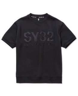 <img class='new_mark_img1' src='https://img.shop-pro.jp/img/new/icons13.gif' style='border:none;display:inline;margin:0px;padding:0px;width:auto;' />SY32 DOUBLE KNIT EMBOSS LOGO TEE BlackWhite
