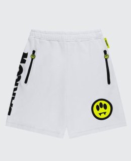 <img class='new_mark_img1' src='https://img.shop-pro.jp/img/new/icons14.gif' style='border:none;display:inline;margin:0px;padding:0px;width:auto;' />BARROW SWEATPANTS Bermuda in felpa con smile e lettering OFF WHITE