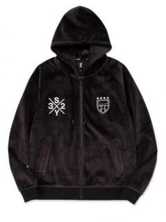 <img class='new_mark_img1' src='https://img.shop-pro.jp/img/new/icons1.gif' style='border:none;display:inline;margin:0px;padding:0px;width:auto;' />SY32 by SWEET YEARS VELOUR 3 LAYER ZIP HOODIE Black