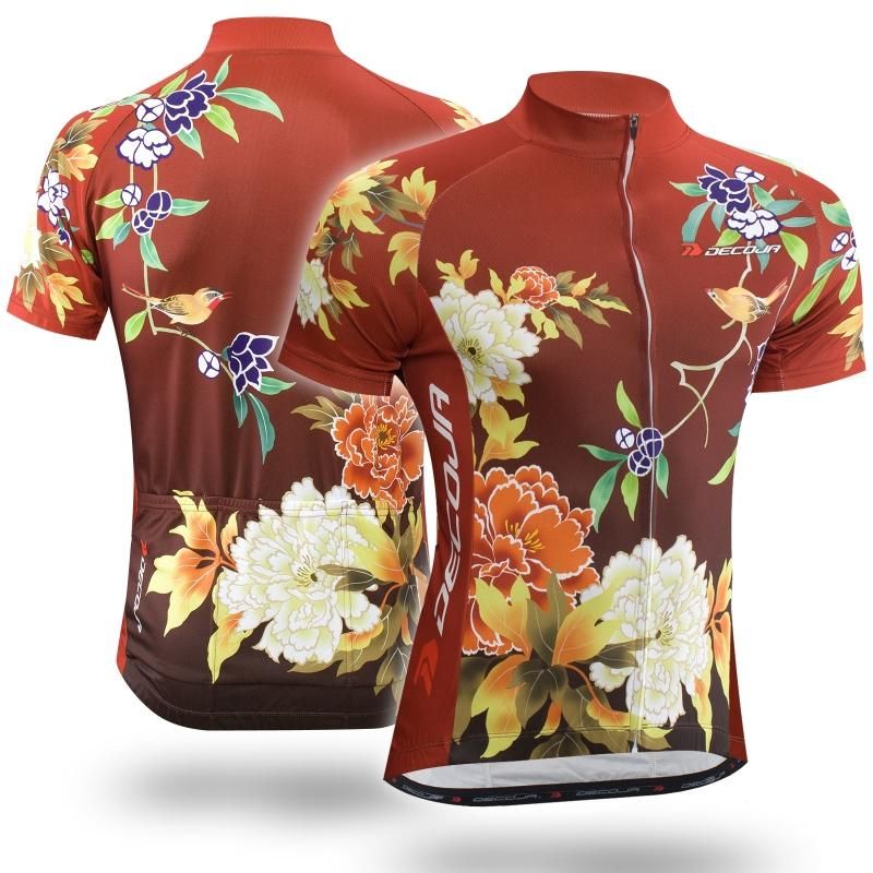 美品 DECOJA.(デコジャ) 梅の花柄 サイクルウェア DECOJA サイクルジャージ 半袖 花鳥 (27176) - DECOJA クラフト