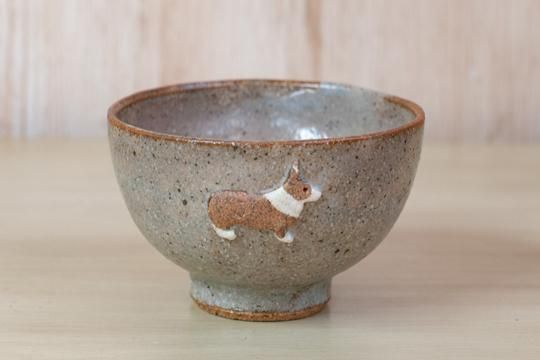 茶道具　犬茶碗 茶道具 抹茶茶碗 変わり茶碗 犬茶碗 ブルドック又はパグ 辻野一葉作