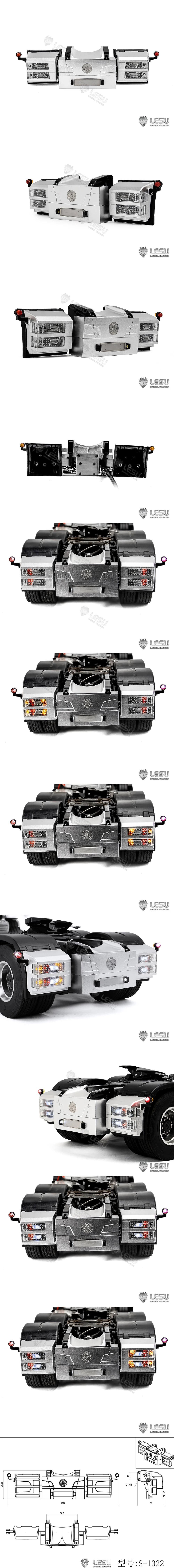 タミヤ1/14　SCANIA770sダブルテールバンパー