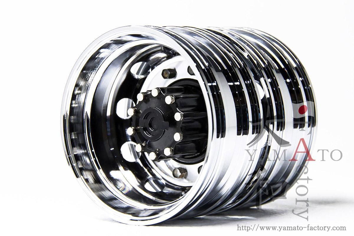 特別オファー タミヤ1/14トラック用 フロントメッキアルミホイール WH8803EL ホビーラジコン