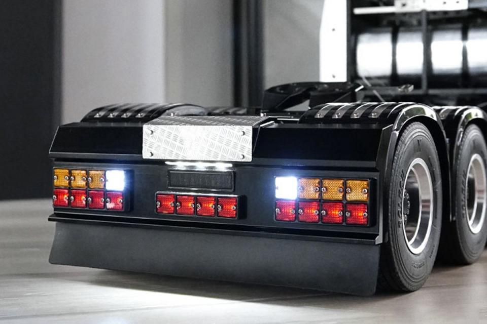タミヤ1/14 2軸用 アルミブラックリアバンパーキット LESUmodel タミヤ1/14 2軸用 アルミブラックリアバンパーキット LESUmodel