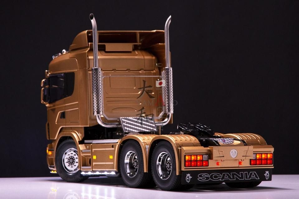 タミヤ1/14 SCANIA R620 ロゴ入り メッキアルミホイールセット