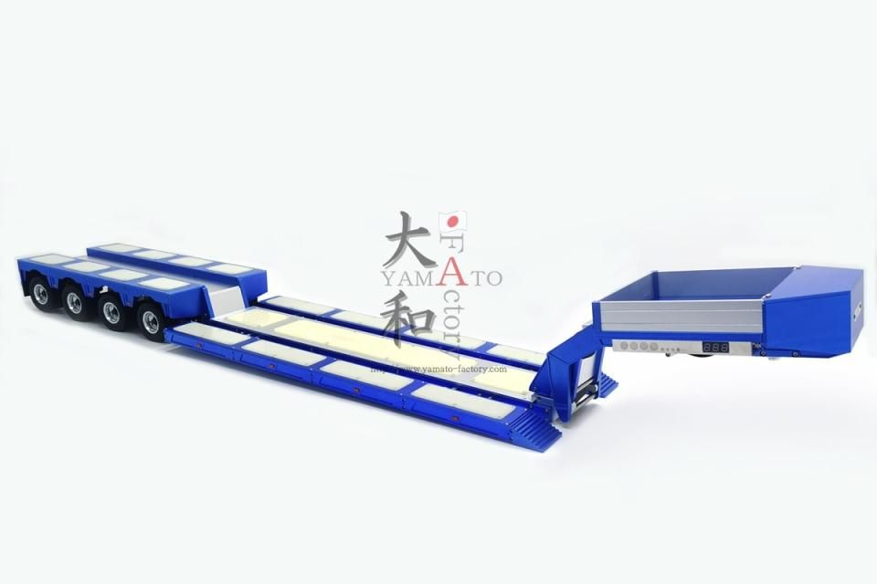 タミヤ1/14トレーラー16輪低床台車 タミヤ1/14 フルメタル4軸16輪連動ステアリング拡幅低床トレーラー