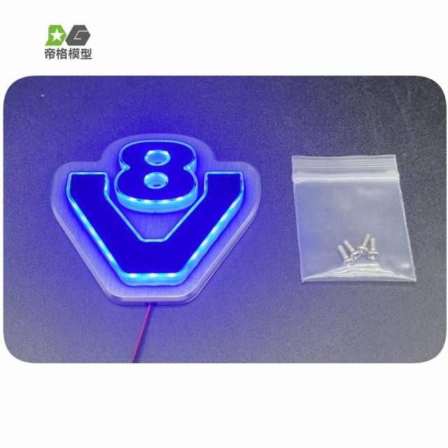 タミヤ1/14 V8アルミイルミネーション 青