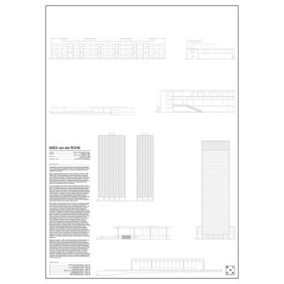 MIES VAN DER ROHE（ミース・ファン・デル・ローエ）  建築 アート ポスター  Msize - BLOCK STDO -