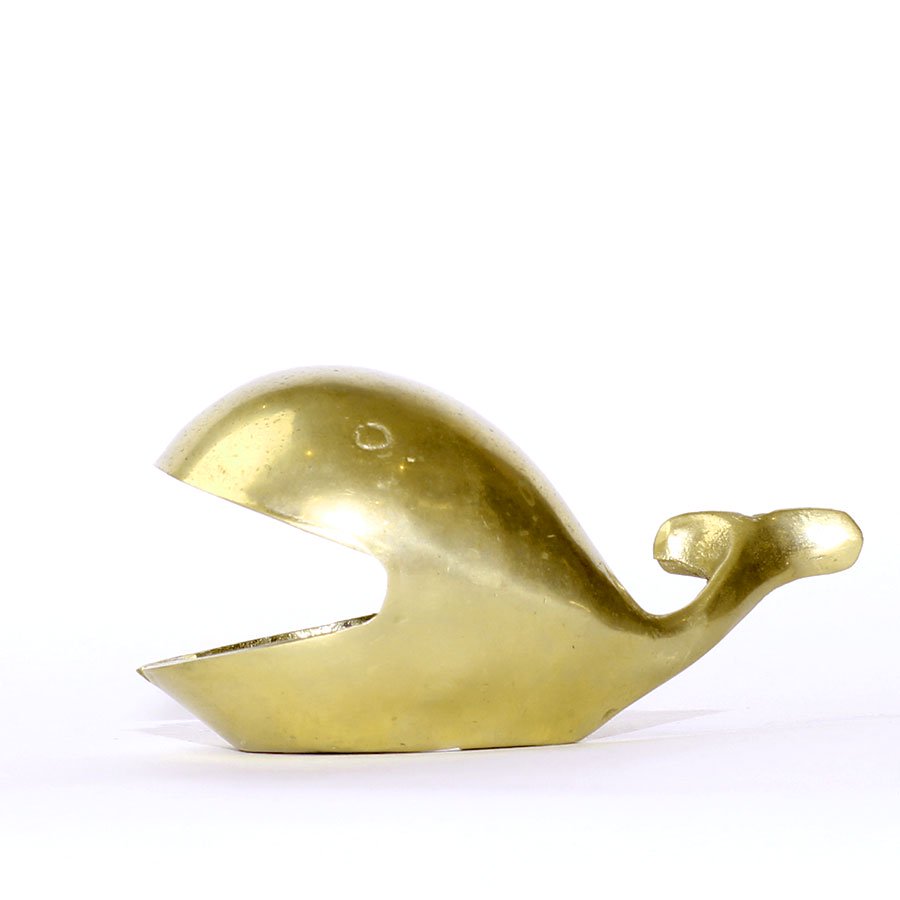 アンティーク古雑貨 □ 真鍮製 鯨 / クジラ オブジェ 置物 - 置物