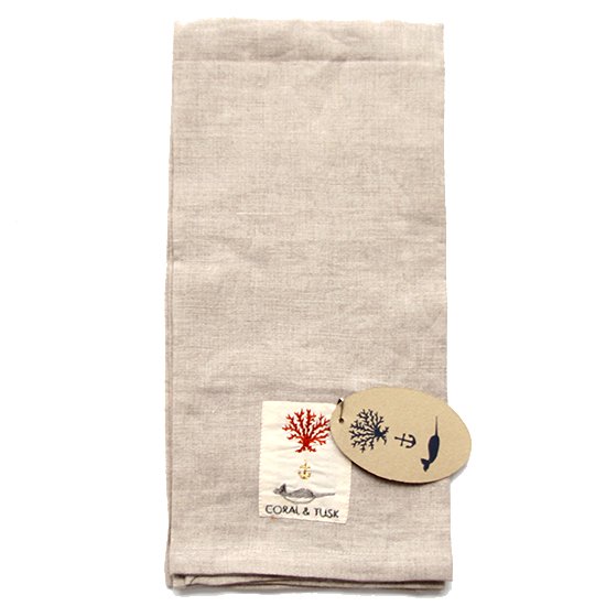 PHEASANT FEATHER TEA TOWEL 刺繍 ティータオル 羽 -Coral & Tusk ...