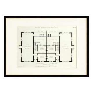 1850年代 イギリス アンティーク アート 図面 ドローイング 家 Plate1 General Supply 1850年代 イギリス アンティーク アート 図面 ドローイング 家 Plate1 General Supply