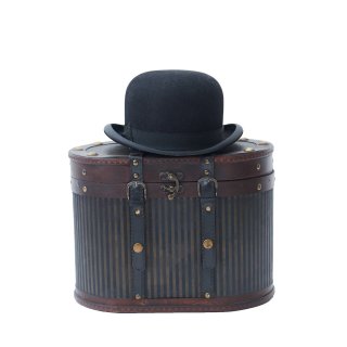 Dunn & Co ヴィンテージ ブラック ボウラー ハット & ボックス 帽子 イギリス