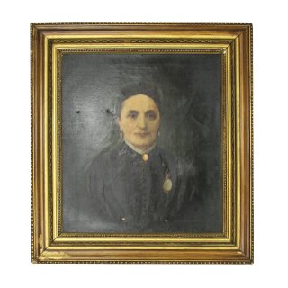 19世紀 アンティーク ウーマン ポートレート 肖像画 