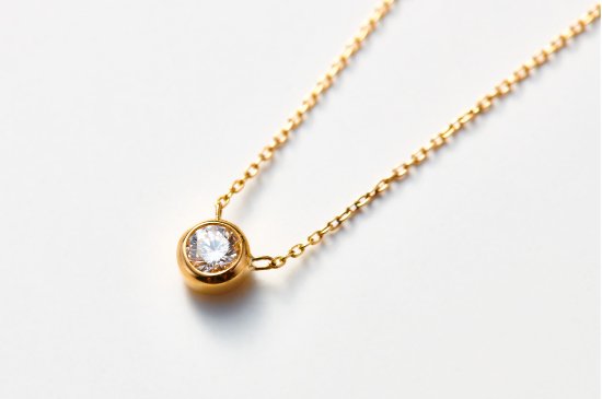 SHIPPO SINGLE STONE NECKLACE / DIA