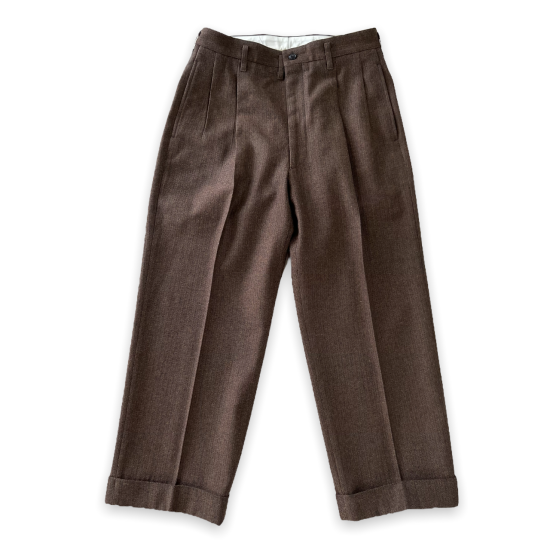 THE GROOVIN HIGH 1940s Style Trousers Brown &Gray - rocket57 THE GROOVIN HIGH 1940s Style Trousers Brown &Gray - rocket57