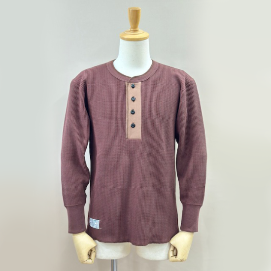 Dapper`s LOT1652Classical Waffle Henley Neck L/S Tee - rocket57 Dapper`s LOT1652Classical Waffle Henley Neck L/S Tee - rocket57
