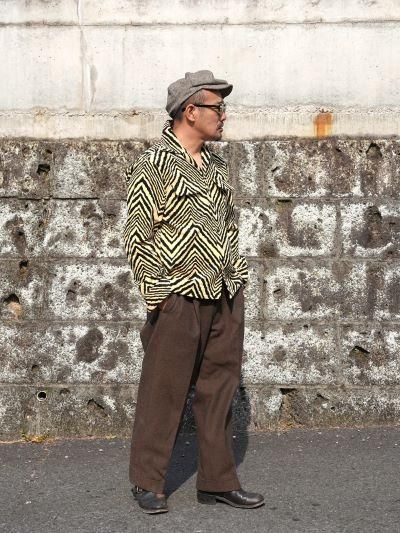 The Goovin High 1950s L/S Corduroy Shirt / Zebra - rocket57