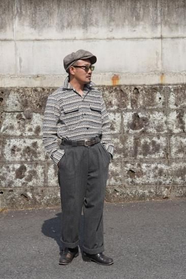 The Goovin High 1950s L/S Corduroy Shirt / Atomic - rocket57