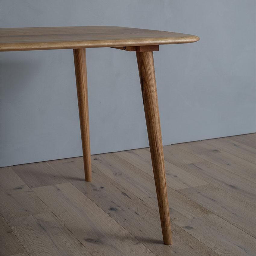 ガラステーブル Gigi 天然木オーク材 大き目サイズ キャビネット 幅80