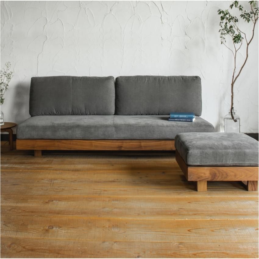 TRELソファ3シーター＋オットマン＋替えカバー(廃番カラー)　美品 unico TRELソファ3シーター＋オットマン＋替えカバー(廃番カラー