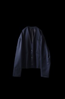 Wool Gabardine TSUNE-GI Jacket navy