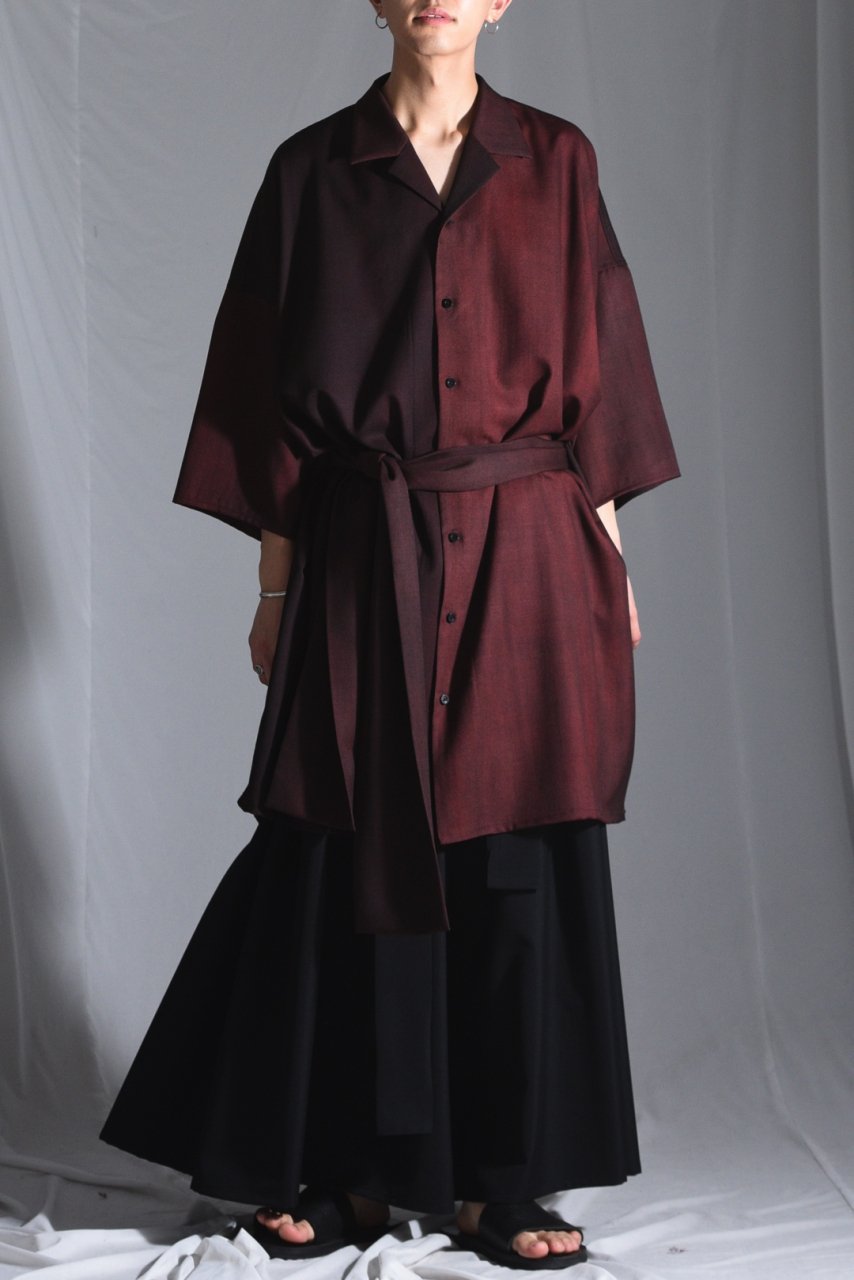 BISHOOL YUKATA Coat Wool Gabardine 紺色 - その他