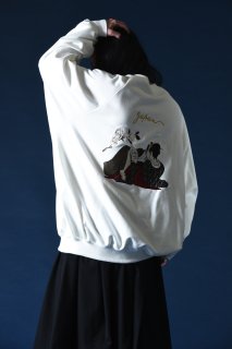 Embroidery Classic Sweat -春画- white