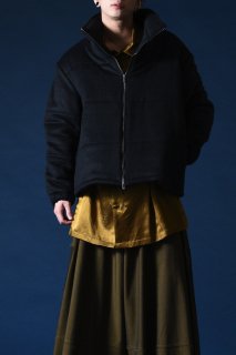 Angora Wool High-Neck Padded Jacket