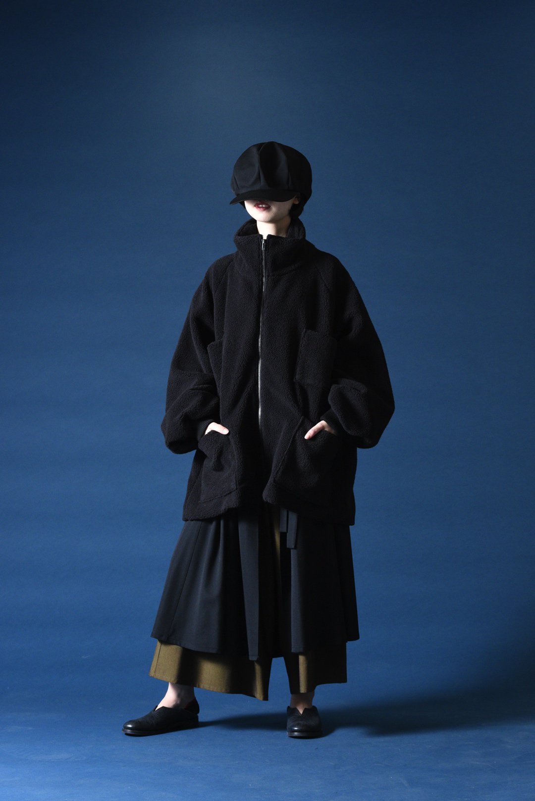 Boa Zip Big Blouson black - BISHOOL