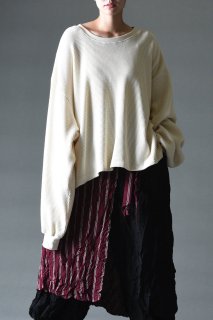 The Classic LS Knit Sew Heavy Waffle off white