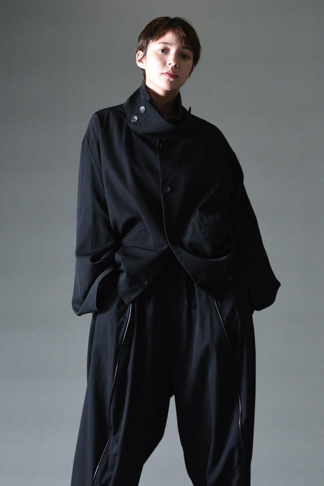 BISHOOL Wool Gabardine KIMONO Over Jacket - BISHOOL,Edwina