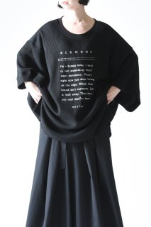Message Embroidery Big-T Heavy Waffle Knit black