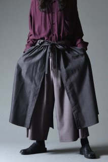 Wool Gabardine Layered  Pants ash pink