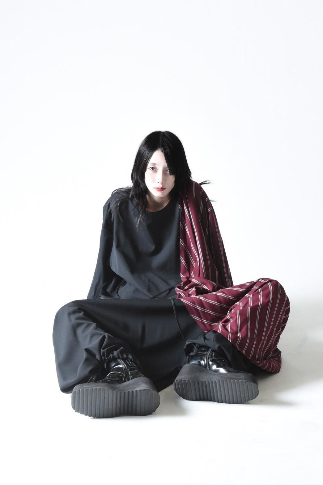 Wool Gabardine Wrap Big Pullover ビシュール BISHOOL Wool Gabardine Wrap Big Pullover - Bishu Rayon Dobby