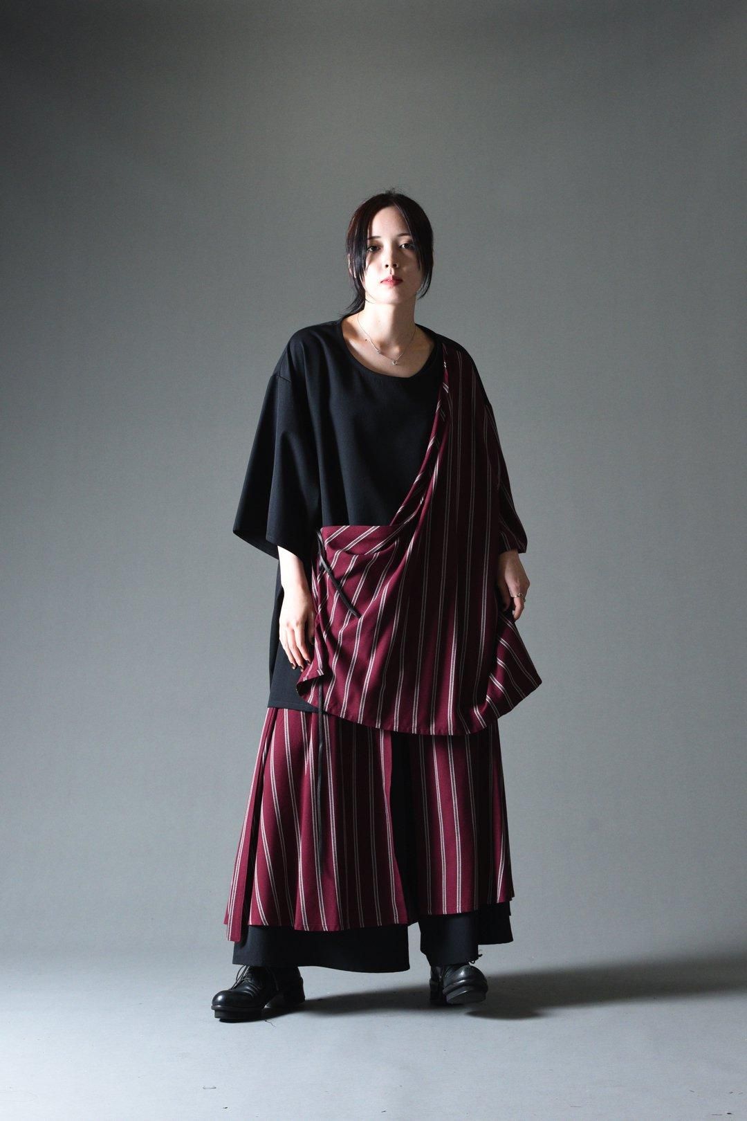 Wool Gabardine Wrap Big Pullover ビシュール BISHOOL Wool Gabardine Wrap Big Pullover - Bishu Rayon Dobby