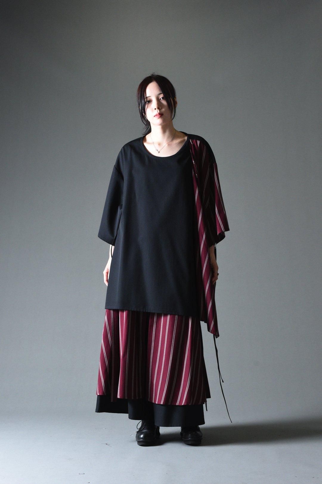 Wool Gabardine Wrap Big Pullover ビシュール BISHOOL Wool Gabardine Wrap Big Pullover - Bishu Rayon Dobby