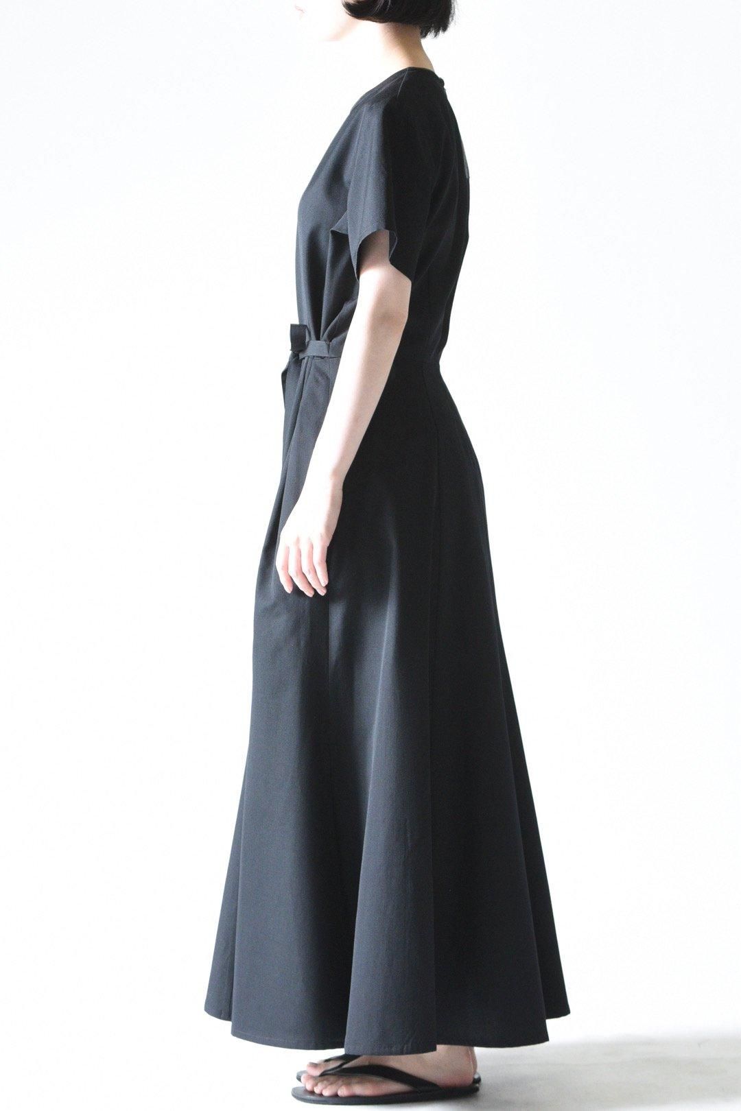 Wool Gabardine 01 One Piece black - BISHOOL