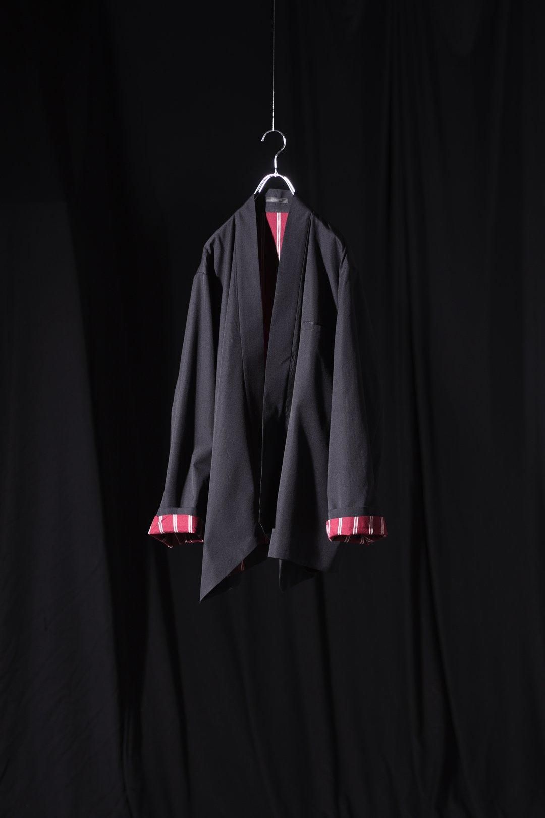 Wool Gabardine KIMONO Drape Jacket - BISHOOL Wool Gabardine KIMONO Drape Jacket - BISHOOL