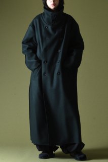 Melton Stand Big Coat dark green