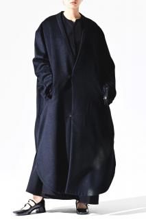 [Edwina Hörl  BISHOOL] Angora Wool Round Slit Super Long Coat