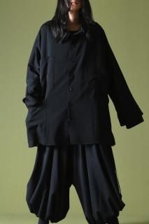 Vague Shirt Jacket ver.Wool Gabardine black
