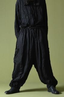 Wrinkled Cut Off Goto-Gi Pants ver.Rexcell black