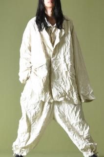 Wrinkled Single Over Jacket ver.TR Serge ecru