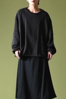 Layered Rib Sweat fade black