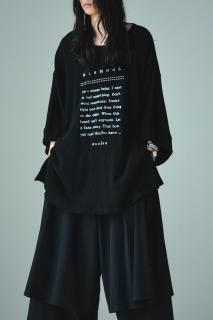 Message Embroidery Big-T Heavy Waffle Knit black