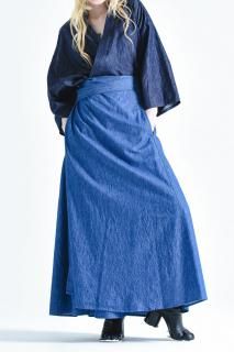 4oz Denim Wrap Unisex Skirt fade