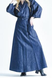 4oz Denim Wrap Unisex Skirt indigo
